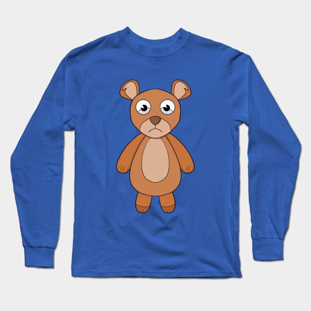 Teddy bear with scared look Long Sleeve T-Shirt by DiegoCarvalho